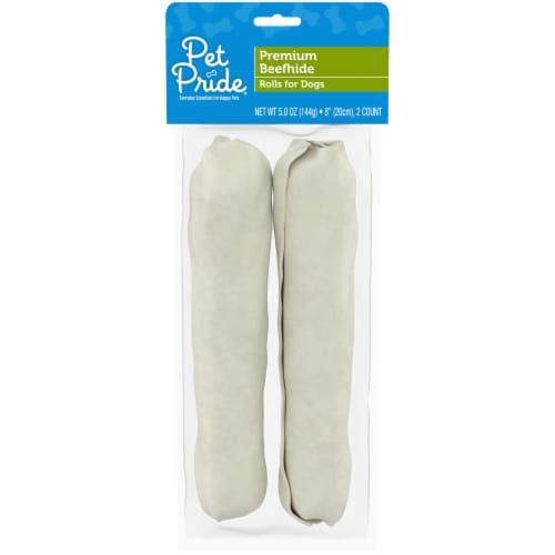 Pet Pride® Premium Beefhide Rolls Dog Treats Perspective: front