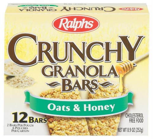 Ralphs Crunchy Oats & Honey Granola Bars Perspective: front