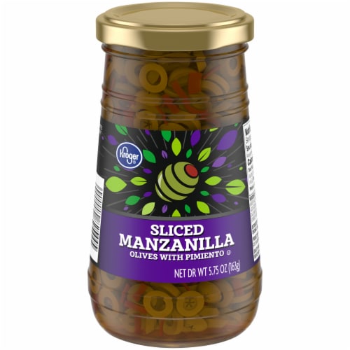 Kroger® Sliced Manzanilla Olives with Pimiento Perspective: front