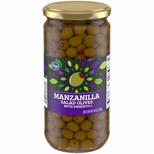Kroger® Manzanilla Salad Olives with Pimiento Perspective: front