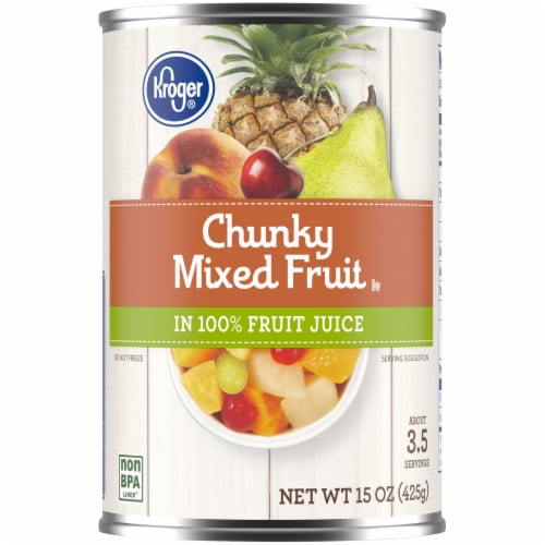 Kroger® Chunky Mixed Fruit in 100% Fruit Juice Perspective: front