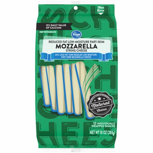 Kroger® Reduced Fat Mozzarella String Cheese Perspective: front