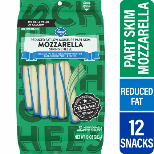 Kroger® Reduced Fat Mozzarella String Cheese Perspective: front