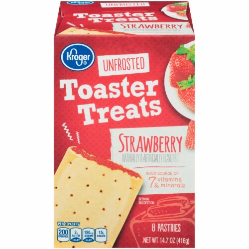 Kroger® Unfrosted Strawberry Toaster Treats 8 Count Perspective: front