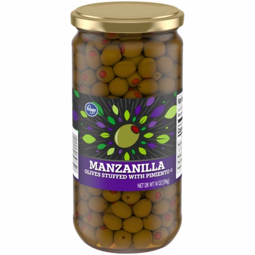 Kroger® Manzanilla Olives Stuffed with Pimiento Perspective: front