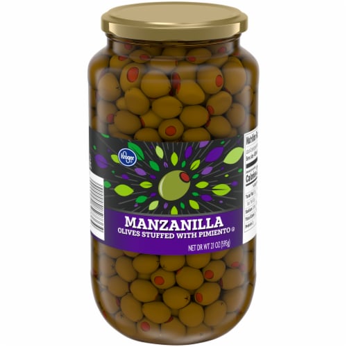 Kroger® Pimiento Stuffed Manzanilla Olives Perspective: front