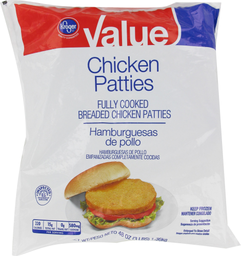 Kroger® Value Chicken Patties Perspective: front