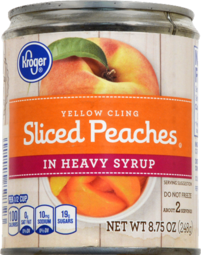 Kroger® Yellow Cling Sliced Peaches in Heavy Syrup Perspective: front