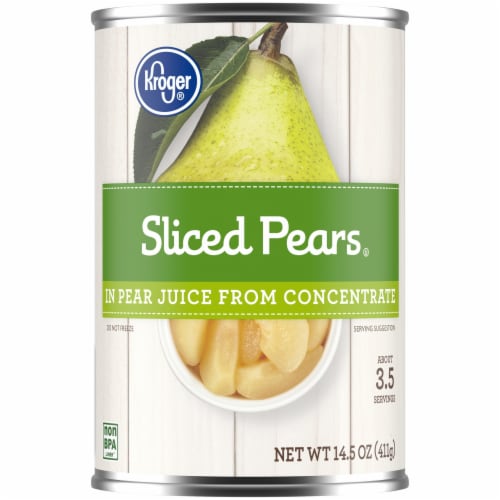 Kroger® Canned Pear Slices in Pear Juice Perspective: front