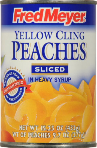Fred Meyer® Sliced Yellow Cling Peaches in Heavy Syrup Perspective: front