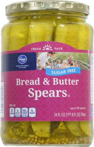 Kroger Sugar Free Bread Butter Pickle Spears 24 Fl Oz King Soopers