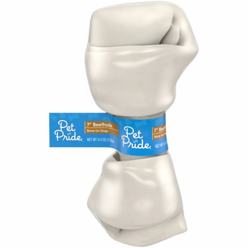 Pet Pride® Natural Rawhide Dog Bone Perspective: front