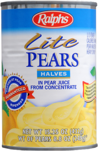 Ralphs Lite Pear Halves Perspective: front