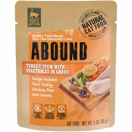 ABOUND Turkey Stew with Vegetables in Gravy Wet Cat Food