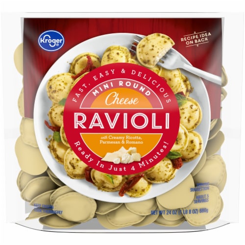 Kroger® Cheese Mini Round Ravioli Perspective: front