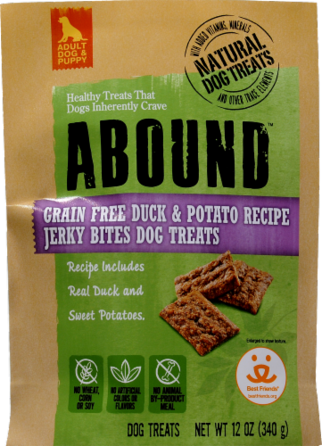 ABOUND Grain Free Duck Potato Jerky Bites Dog Treats 12 oz Smith s Food and Drug