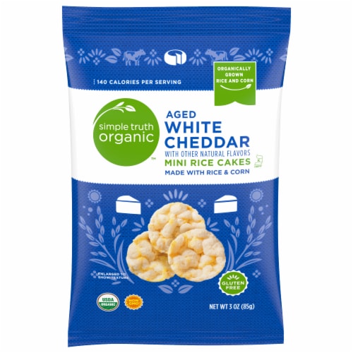 Simple Truth Organic™ Aged White Cheddar Mini Rice Cakes Perspective: front