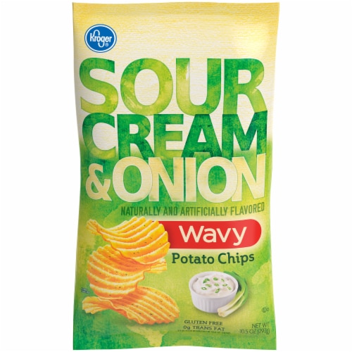 Kroger® Sour Cream & Onion Wavy Potato Chips, 10.5 oz Smith’s Food and Drug