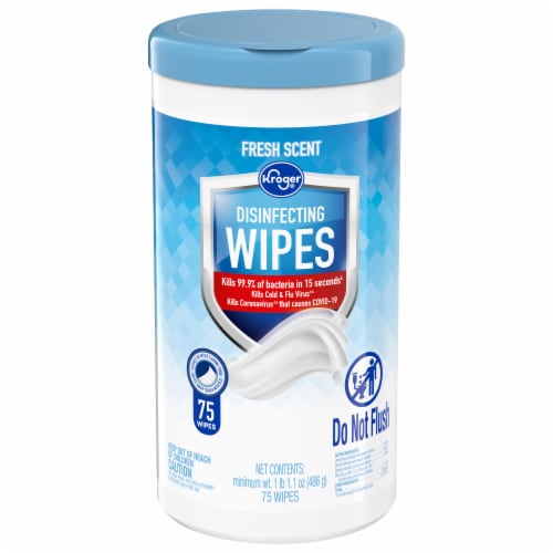 Kroger® Disinfecting Wipes Fresh Scent 75 Count Perspective: front
