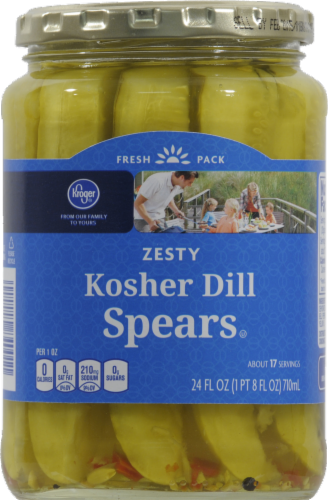 Kroger® Zesty Kosher Dill Pickles - Spears Perspective: front