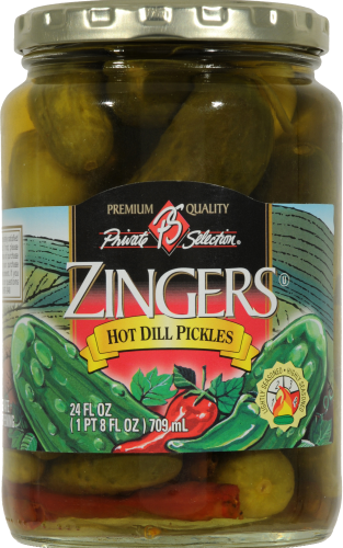 Private Selection® Zingers Hot Dill Pickles Perspective: front