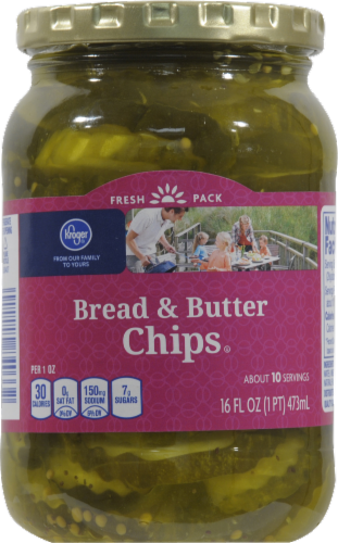 Kroger®  Bread & Butter Chips Perspective: front