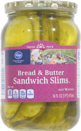 Kroger® Bread & Butter Sandwich Slims Pickles Perspective: front