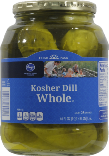 Kroger® Kosher Whole Dill Pickles Perspective: front