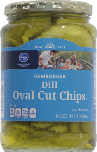 Kroger®  Hamburger Dill Oval Cut Pickle Chips Perspective: front