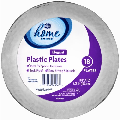 Kroger® Clear 6.25-Inch Snack Plates Perspective: front