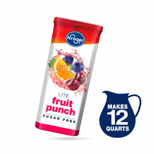 Kroger® Lite Fruit Punch Instant Drink Mix Perspective: front
