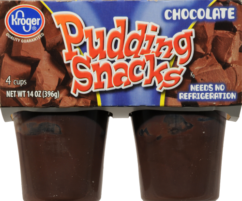 Kroger® Chocolate Pudding Cups Perspective: front