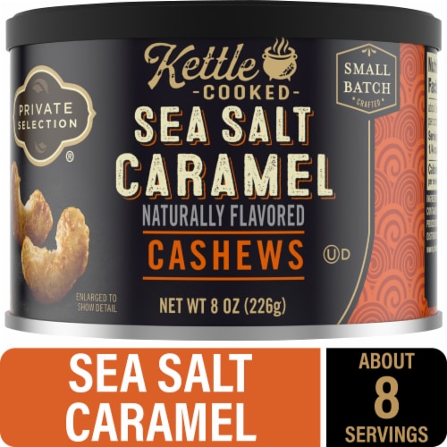 Private Selection® Kettle Cooked Sea Salt Caramel Cashews Perspective: front