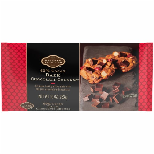 Private Selection® 62% Dark Chocolate Chunks Perspective: front