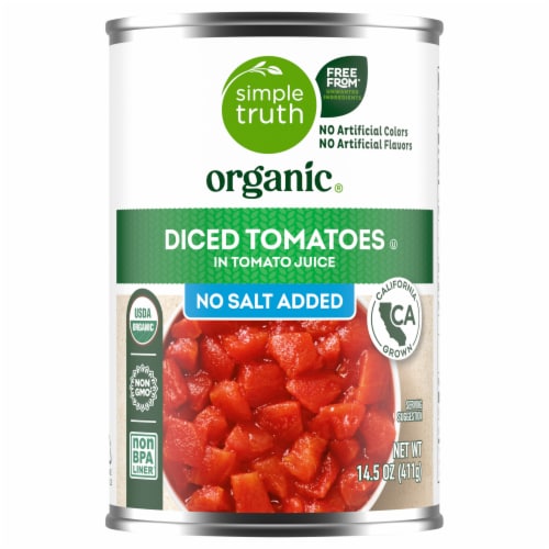 Simple Truth Organic™ No Salt Added Diced Tomatoes In Tomato Juice