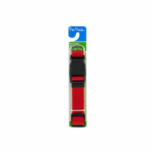 Pet Pride® Adjustable Large Dog Collar - Red Perspective: front