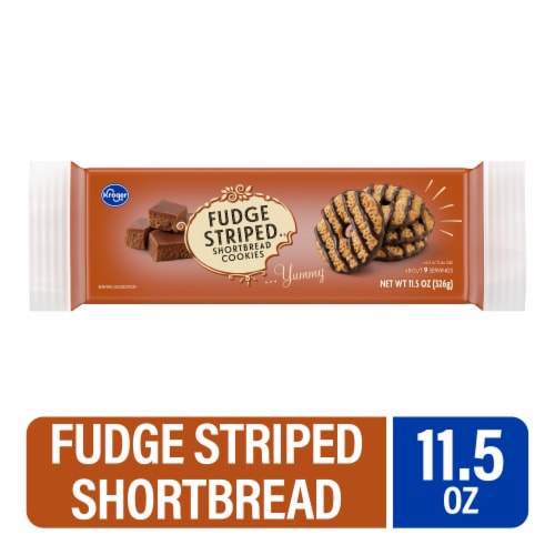 Kroger® Fudge Striped Shortbread Cookies Perspective: front