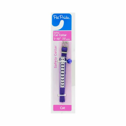 Pet Pride® Rhinestone Safety Cat Collar Perspective: front