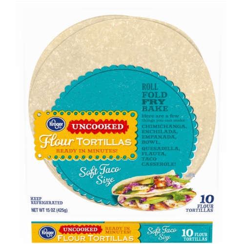 Kroger® Uncooked Flour Tortillas Perspective: front