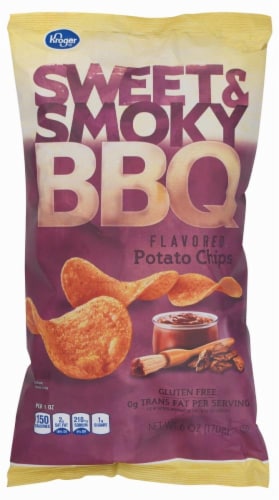 Kroger® Sweet & Smokey BBQ Potato Chips Perspective: front