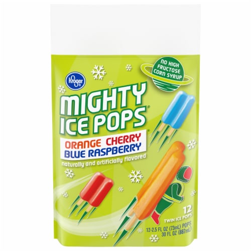Kroger® Kroger® Orange Cherry Blue Raspberry Twin Ice Pops Perspective: front