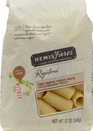 HemisFares™ Rigatoni Tube Shaped Ridged Pasta Perspective: front