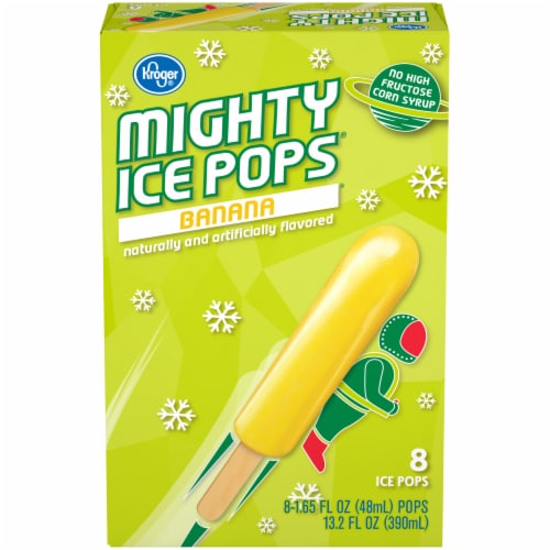 Kroger® Banana Mighty Ice Pops® Perspective: front