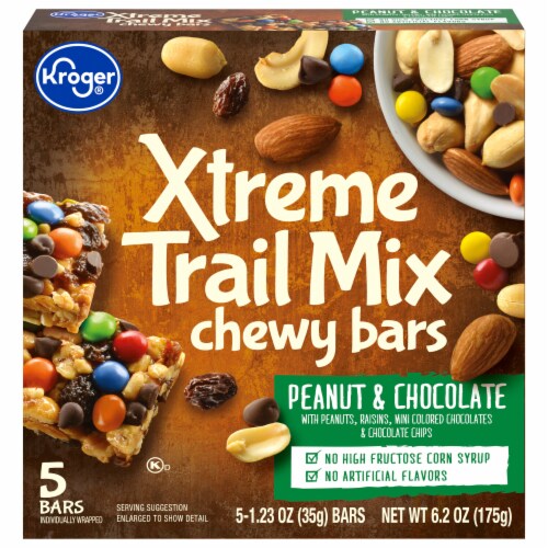Kroger® Xtreme Trail Mix Chewy Granola Bars Perspective: front