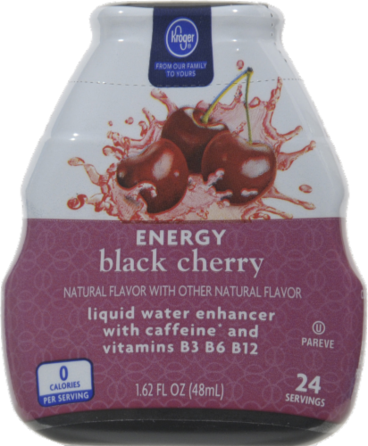 Kroger® Energy Black Cherry Liquid Water Enhancer Perspective: front