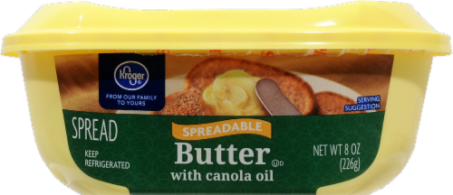 Kroger® Spreadable Butter with Canola Oil Perspective: front