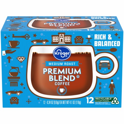 Kroger® Premium Blend Medium Roast Coffee Pods Perspective: front