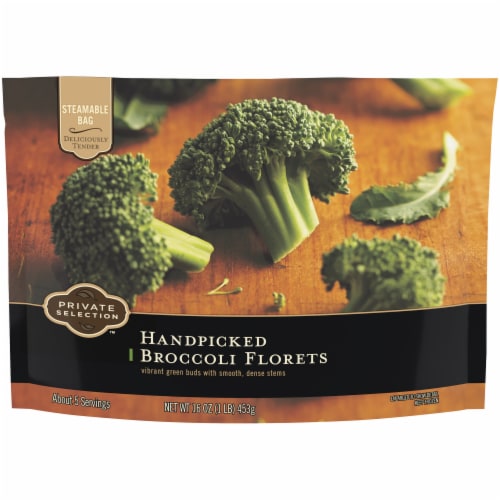 Private Selection Handpicked Frozen Broccoli Florets Perspective: front