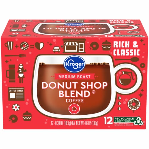 Kroger® Donut Shop Blend Medium Roast K-Cup Coffee Pods Perspective: front