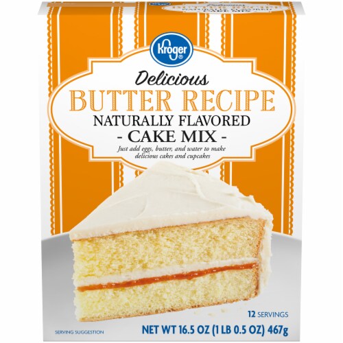 Kroger® Delicious Butter Recipe Cake Mix Perspective: front